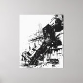  treinwrak Paris P&I Canvas Afdruk (Voorkant)