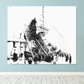  treinwrak Paris P&I Canvas Afdruk (Insitu (Houten vloer))