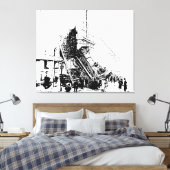  treinwrak Paris P&I Canvas Afdruk (Insitu (Slaapkamer))