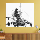  treinwrak Paris P&I Canvas Afdruk (Insitu (Woonkamer))
