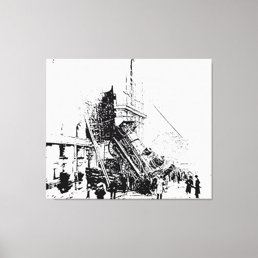  treinwrak Paris P&I Canvas Afdruk (Voorkant)