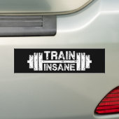 Treinzaad - Barbell, Gym, Inspirerend voor werkuit Bumpersticker (Op auto)