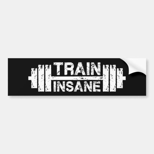 Treinzaad - Barbell, Gym, Inspirerend voor werkuit Bumpersticker (Voorkant)