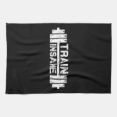 Treinzaad - Barbell, Gym, Inspirerend voor werkuit Theedoek (Horizontaal)