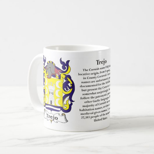 Trejo Family Coat of Arms Mok (Voorkant links)