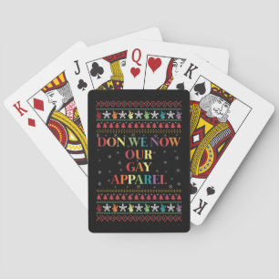 Trek Aan Ons Kleding Voor De Gay Kerst  Pokerkaarten
