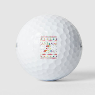 Trek Aan Ons Kleding Voor De Gay Kerstmis Aan Golfballen