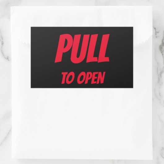 TREK AAN OPEN DEUR RECHTHOEKIGE STICKER (Tas)