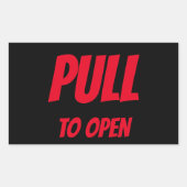 TREK AAN OPEN DEUR RECHTHOEKIGE STICKER (Voorkant)