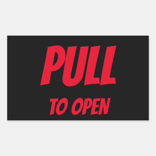 TREK AAN OPEN DEUR RECHTHOEKIGE STICKER (Voorkant)