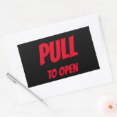 TREK AAN OPEN DEUR RECHTHOEKIGE STICKER (Envelop)