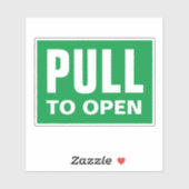 Trek aan open vinyldeurstickers voor toegang sticker (Vel)