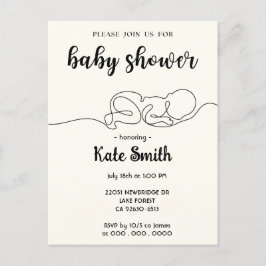 Trek Baby minimalistisch Baby shower Briefkaart