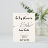 Trek Baby minimalistisch Baby shower Briefkaart (Staand voorkant)