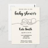 Trek Baby minimalistisch Baby shower Briefkaart (Voorkant / Achterkant)
