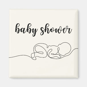 Trek Baby minimalistisch Baby shower Magneet