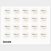 Trek Baby minimalistisch Baby shower Ronde Sticker (Vel)