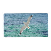 Trek boven een zee etiket (Voorkant)