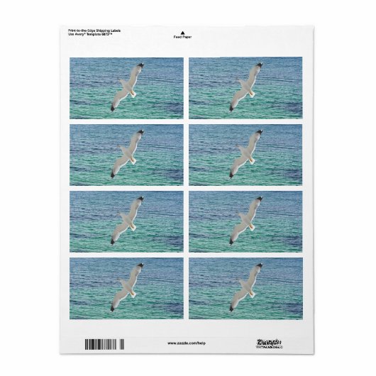 Trek boven een zee etiket (Full Sheet)