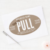 Trek dank u rustieke charme Kraft papier bedrijf Ovale Sticker (Envelop)