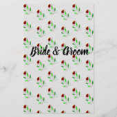 Trek de Dress Vrijgezellenfeest Game Kaart Flowers (Achterkant)