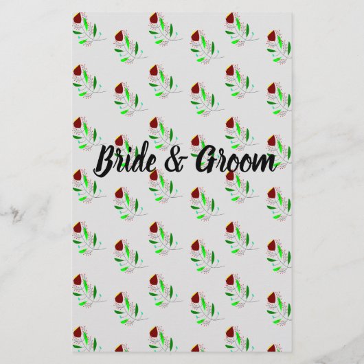 Trek de Dress Vrijgezellenfeest Game Kaart Flowers (Achterkant)