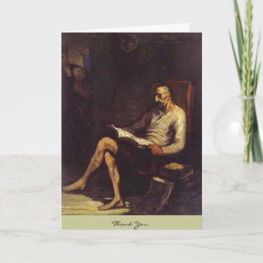 Trek de Lezing van Don Quichot aan Bedankkaart (Voorkant)