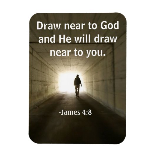 Trek dicht bij God Bijbelcitaten Magneet (Verticaal)