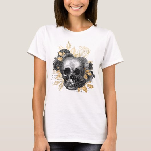 Trek een boeket van rozen bladgoud t-shirt (Voorkant)