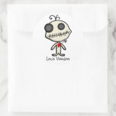 Trek een pin in de Valentijnsdag en doe er mee. Ronde Sticker (Tas)