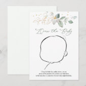 Trek het Baby Greenery Baby shower Game Kaart (Voorkant / Achterkant)