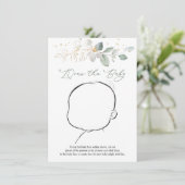 Trek het Baby Greenery Baby shower Game Kaart (Staand voorkant)