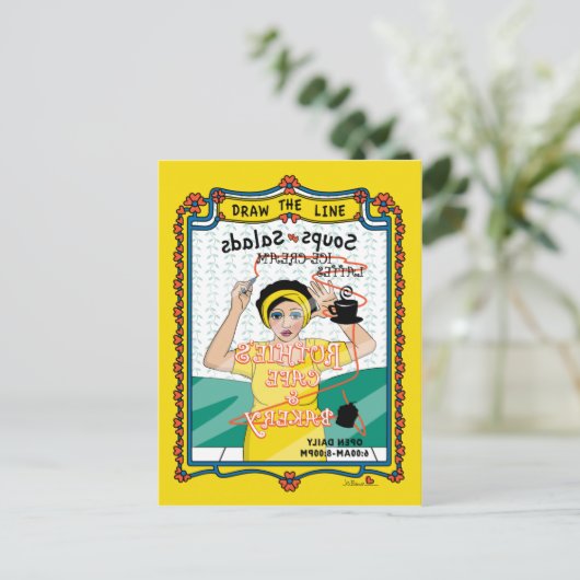 Trek het Line_B_ Briefkaart (Staand voorkant)