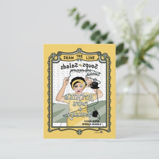 Trek het Line_C_ Briefkaart (Staand voorkant)