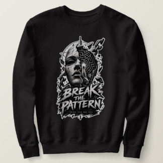 Trek het patroon monochroom grafisch sweatshirt |