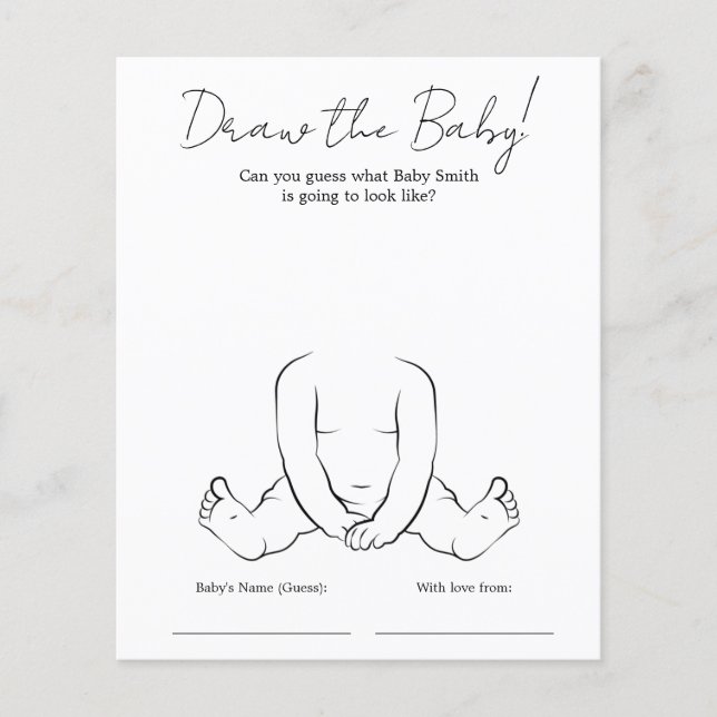 Trek het Spel van het Baby shower (Voorkant)
