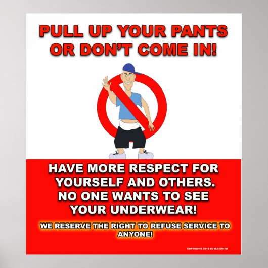 Trek je broek aan poster (Voorkant)