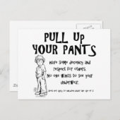 Trek je broek omhoog briefkaart (Voorkant / Achterkant)