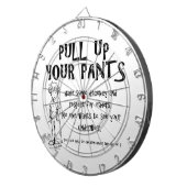 Trek je broek omhoog dartbord (Voorkant Rechts)