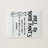 Trek je broek omhoog legpuzzel (Horizontaal)