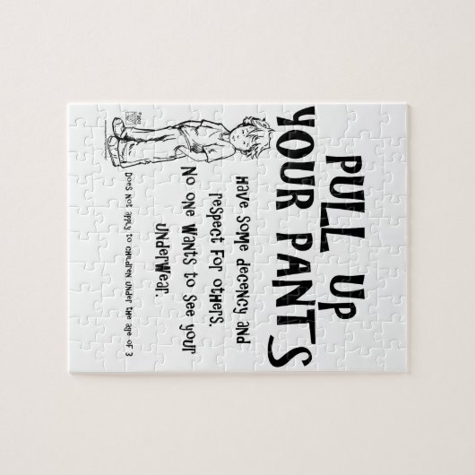 Trek je broek omhoog legpuzzel (Horizontaal)