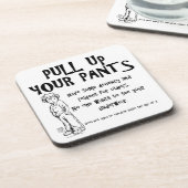 Trek je broek omhoog onderzetter (Linkerzijde)