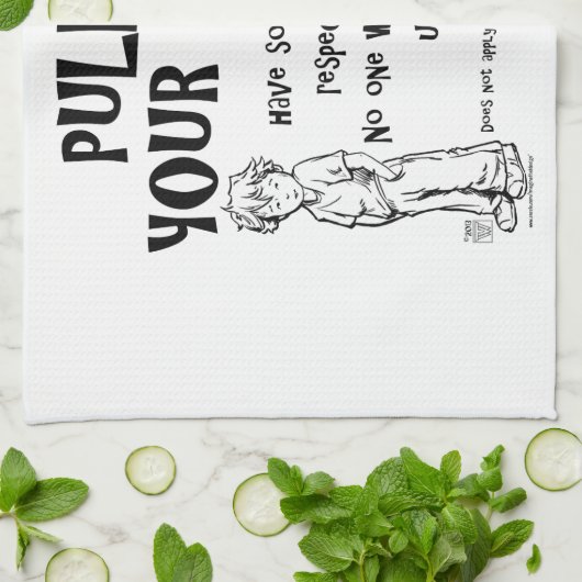 Trek je broek omhoog theedoek (Gevouwen)