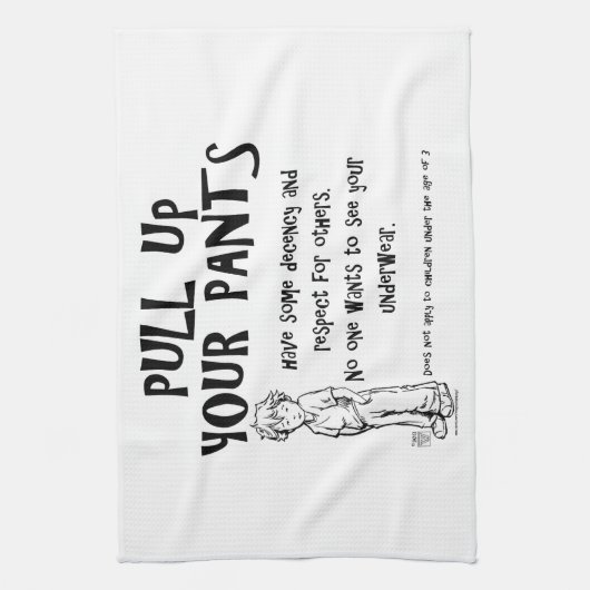 Trek je broek omhoog theedoek (Verticaal)