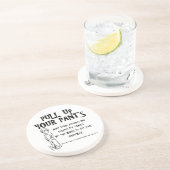 Trek je broek omhoog zandsteen onderzetter (Zijkant)