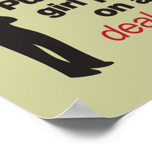 Trek Je Grote Meisjesbroek Aan en Kom Ermee in het Poster (Hoek)