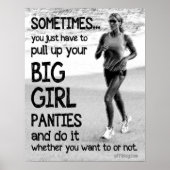 Trek je grote meisjespannen omhoog poster (Voorkant)