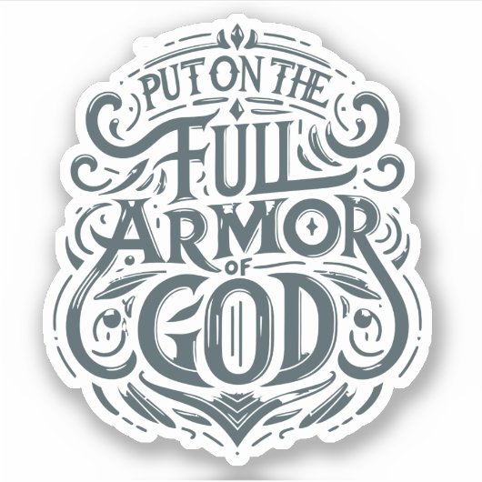 Trek je harnas aan sticker (Voorkant)