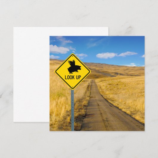 Trek je ogen omhoog notitiekaartje (Voorkant / Achterkant)