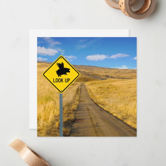 Trek je ogen omhoog notitiekaartje (Voorkant / Achterkant in situ)